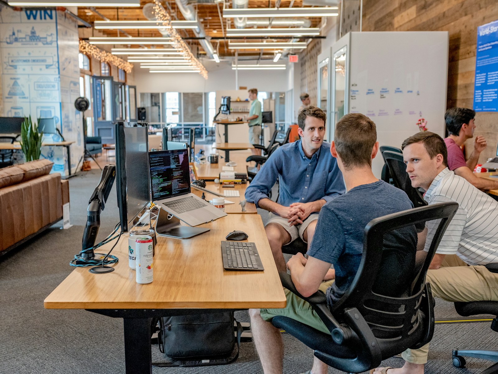 Hiring team reviewing candidates together in a meeting room